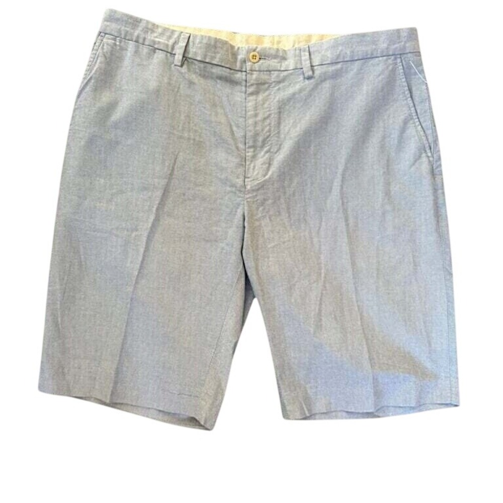 Polo Ralph Lauren Oxford Shorts Mens 38 Blue Golf Coastal Flat Front Classic